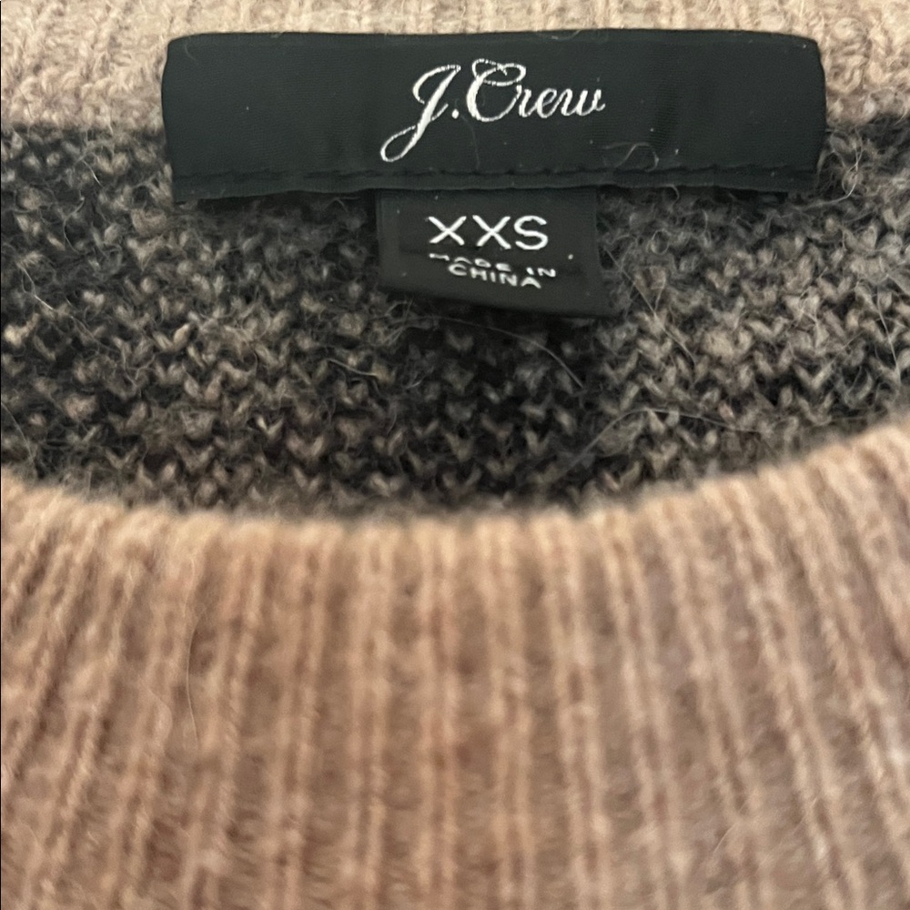 New: J. Crew Black and Brown Leopard Print Sweater - Picture 2 of 3